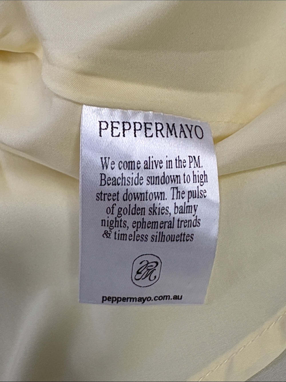 Peppermayo Odette Satin Mini Dress Butter Yellow Size US 2 - Picture 7 of 11